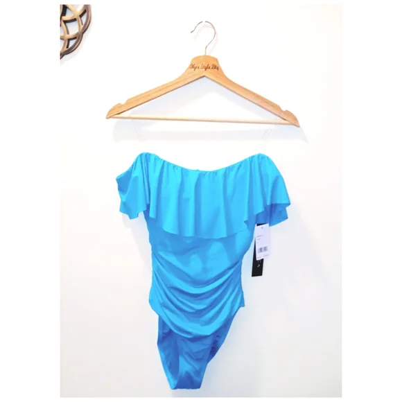 La Blanca Ruffle One Piece / 1 Piece Tummy Control Swimsuit‎ - Picture 3 of 5
